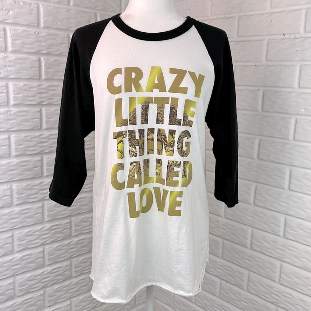 QUEEN Crazy Little Thing Called Love Raglan Varsity T-Shirt Unisex Sz Med